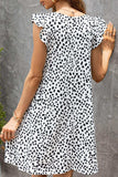Butterfly Sleeve Round Neck Dress - Trendsi - Flyclothing LLC