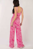 VERY J Printed Pleated Sleeveless Wide Leg Jumpsuit - Trendsi - Flyclothing LLC