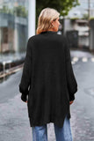 Open Front Dropped Shoulder Longline Cardigan - Trendsi - Flyclothing LLC