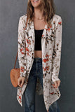 Printed Open Front Longline Cardigan - Trendsi - Flyclothing LLC