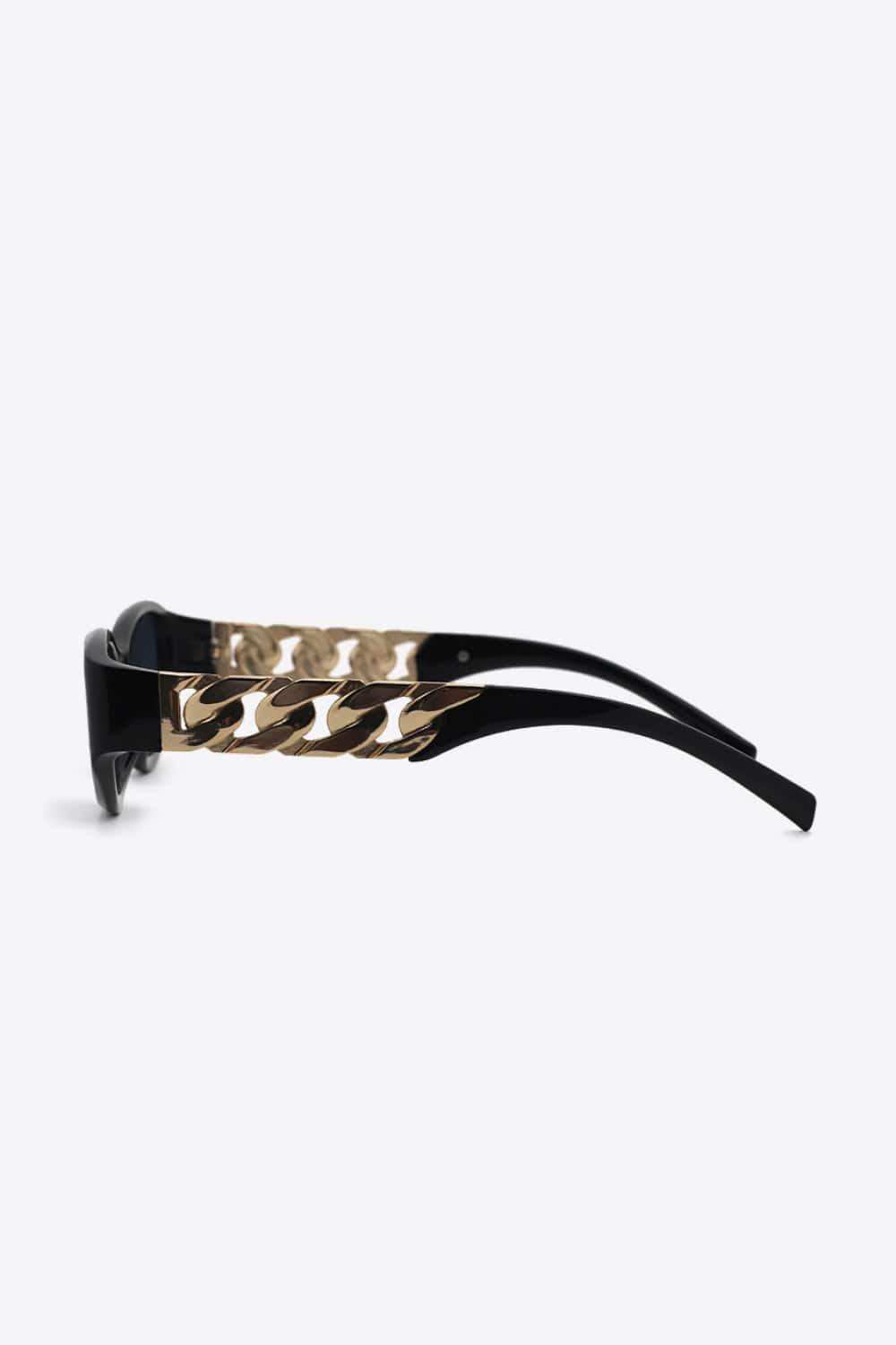 Chain Detail Temple Cat Eye Sunglasses - Trendsi - Flyclothing LLC