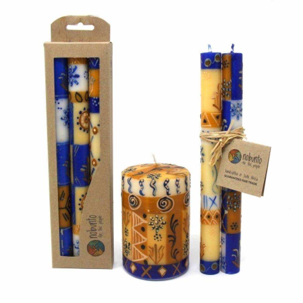 Tall Hand Painted Candles - Three in Box - Durra Design - Nobunto - Nobunto - Flyclothing LLC