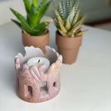 Circle of Elephants Soapstone Sculpture, 3 to 3.5-inch - Light Natural Stone - SMOLArt - Flyclothing LLC