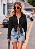 Textured Dropped Shoulder Longline Shirt - Trendsi - Flyclothing LLC