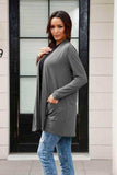 Basic Bae Full Size Open Front Long Sleeve Cardigan with Pockets - Trendsi - Flyclothing LLC