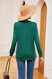 Buttoned Notched Neck Long Sleeve Top - Trendsi - Flyclothing LLC