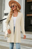 Open Front Long Sleeve Cardigan - Trendsi - Flyclothing LLC