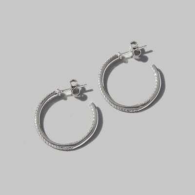 Zircon 925 Sterling Silver C-Hoop Earrings - Trendsi - Flyclothing LLC