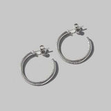 Zircon 925 Sterling Silver C-Hoop Earrings - Trendsi - Flyclothing LLC