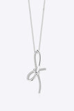 Zircon Bow Pendant Necklace - Trendsi - Flyclothing LLC