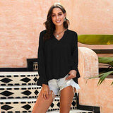 Crochet Flounce Sleeve Button Up Blouse - Trendsi - Flyclothing LLC