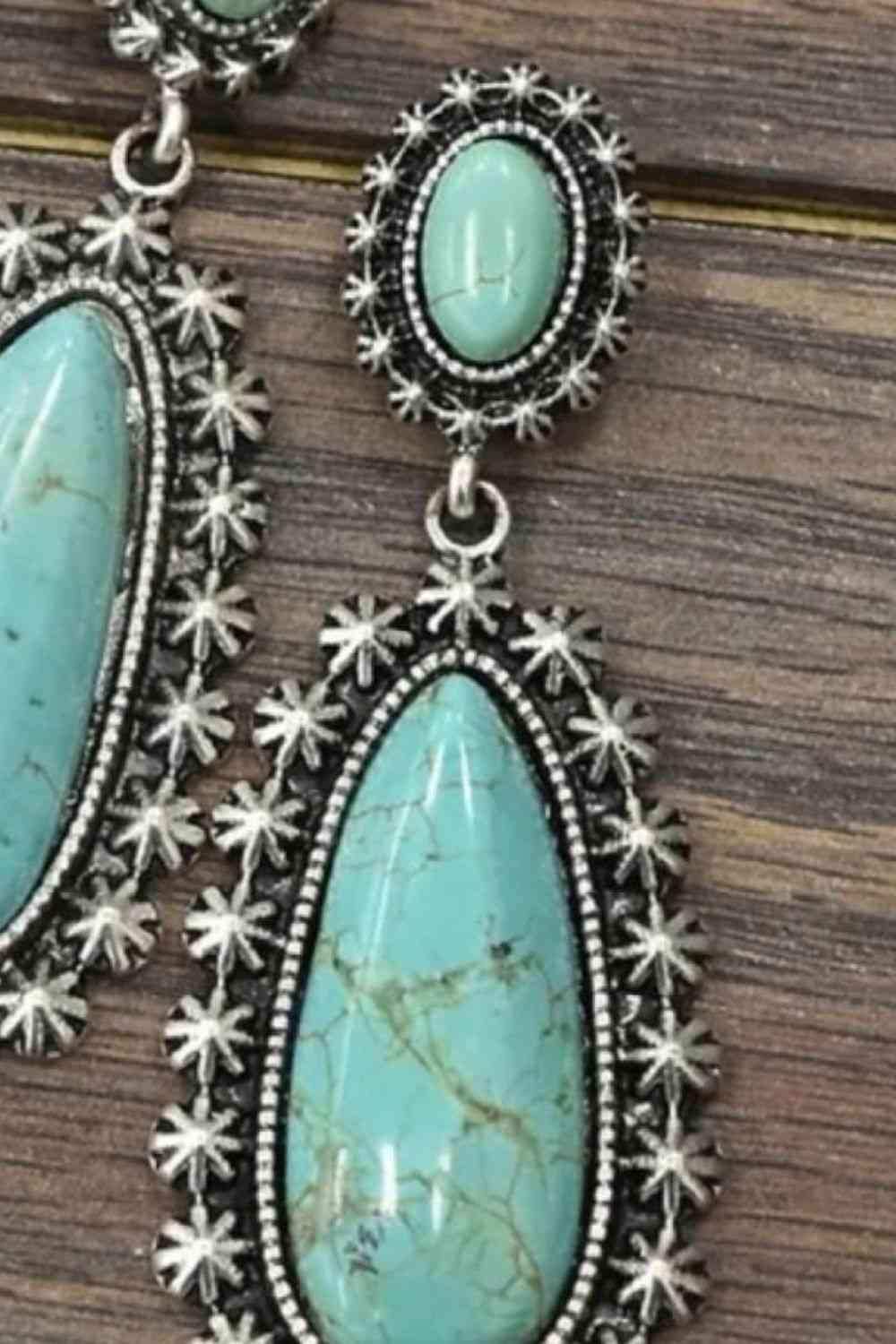 Artificial Turquoise Earrings - Trendsi - Flyclothing LLC