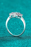 Rhodium-Plated 2 Carat Moissanite Ring - Trendsi - Flyclothing LLC
