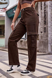 Buttoned High Waist Loose Fit Jeans - Trendsi - Flyclothing LLC