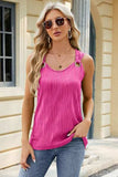 Round Neck Wide Strap Tank - Trendsi - Flyclothing LLC