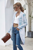 Tie-Dye Open Front Longline Cardigan - Trendsi - Flyclothing LLC