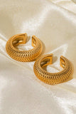 Scale Stainless Steel Cuff Earrings - Trendsi - Flyclothing LLC