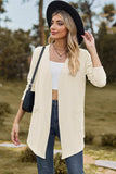 Open Front Long Sleeve Cardigan - Trendsi - Flyclothing LLC