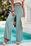 Smocked Wide Leg Pants with Pockets - Trendsi - Flyclothing LLC
