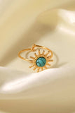 Natural Stone Sun Shape Open Ring - Trendsi - Flyclothing LLC
