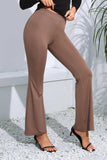 High Waist Long Flare Pants - Trendsi - Flyclothing LLC