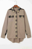 Plaid Button Down Collared Jacket - Trendsi - Flyclothing LLC