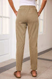 Drawstring Straight Pants with Pockets - Trendsi - Flyclothing LLC