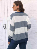 Full Size Round Neck Drop Shoulder Sweater - Trendsi - Flyclothing LLC
