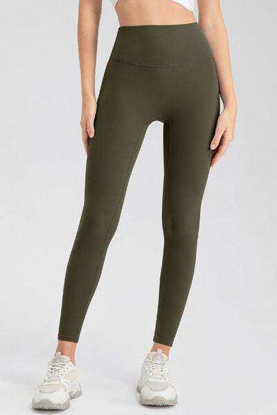 High Waist Skinny Active Pants - Trendsi - Flyclothing LLC