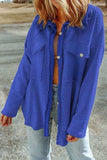 Pocketed Button Up Droppped Shoulder Jacket - Trendsi - Flyclothing LLC