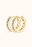 Moissanite 925 Sterling Silver Huggie Earrings - Trendsi - Flyclothing LLC