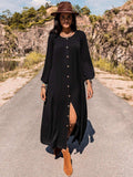 Long Sleeve Round Neck Dress - Trendsi - Flyclothing LLC