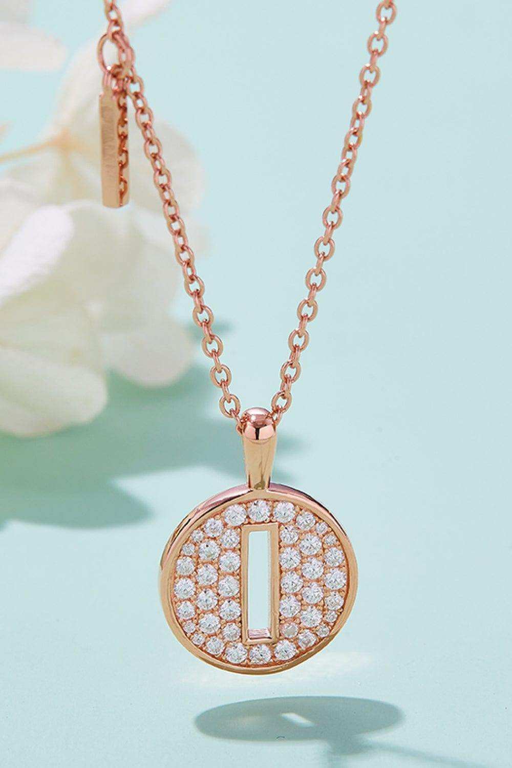 Moissanite A to J Pendant Necklace - Trendsi - Flyclothing LLC