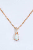 Opal Pendant 925 Sterling Silver Chain-Link Necklace - Trendsi - Flyclothing LLC