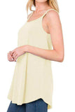 Full Size Spaghetti Strap V-Neck Flowy Tunic Cami - Trendsi - Flyclothing LLC