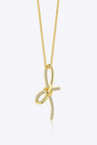 Zircon Bow Pendant Necklace - Trendsi - Flyclothing LLC