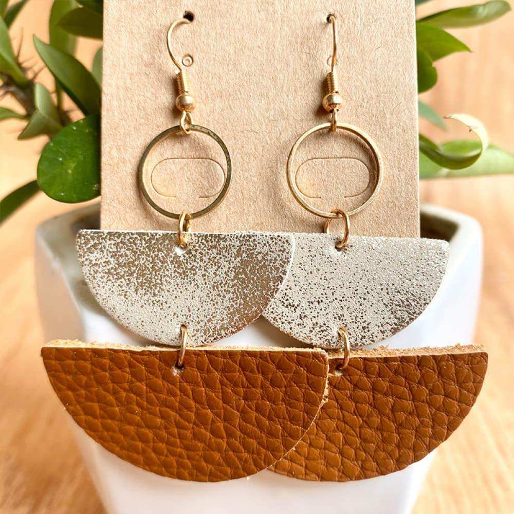 Geometrical Shape Dangle Earrings - Trendsi - Flyclothing LLC