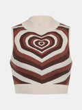 Heart Mock Neck Sweater Vest - Trendsi - Flyclothing LLC