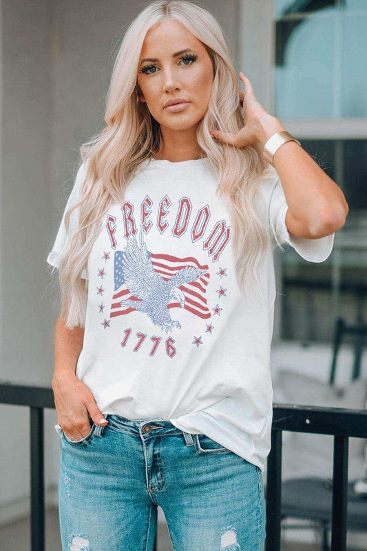FREEDOM 1776 Graphic Tee - Trendsi - Flyclothing LLC
