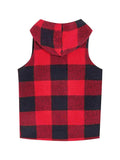 Plaid Hooded Vest - Trendsi - Flyclothing LLC