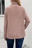 Ribbed Turtleneck Long Sleeve Sweater - Trendsi - Flyclothing LLC