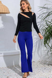 High Waist Long Flare Pants - Trendsi - Flyclothing LLC
