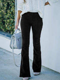 High Waist Bootcut Pants - Trendsi - Flyclothing LLC