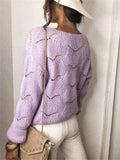 Openwork Button Up Long Sleeve Cardigan - Trendsi - Flyclothing LLC
