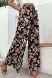 Floral Pull-On Wide Leg Pants - Trendsi - Flyclothing LLC