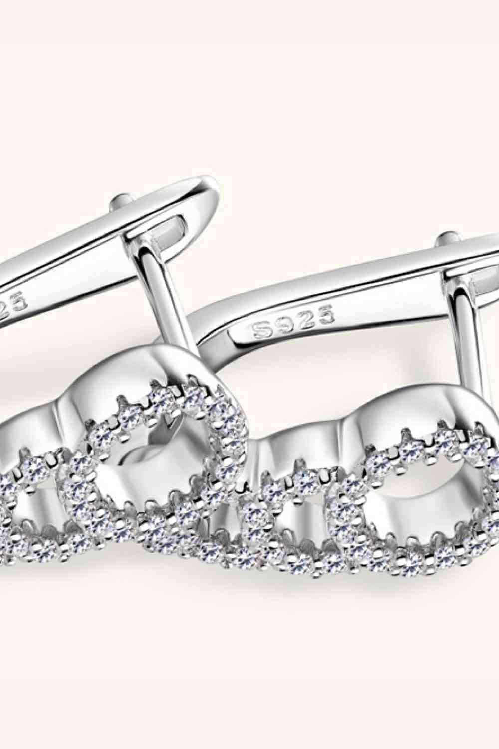 Moissanite 925 Sterling Silver Earrings - Trendsi - Flyclothing LLC