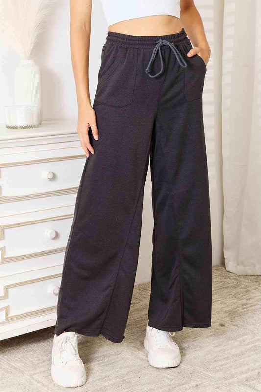 Basic Bae Wide Leg Pocketed Pants - Trendsi - Flyclothing LLC