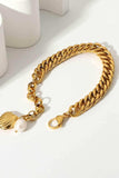 18K Gold-Plated Curb Chain Bracelet - Trendsi - Flyclothing LLC