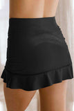 Ruffle Hem Swim Skort - Trendsi - Flyclothing LLC
