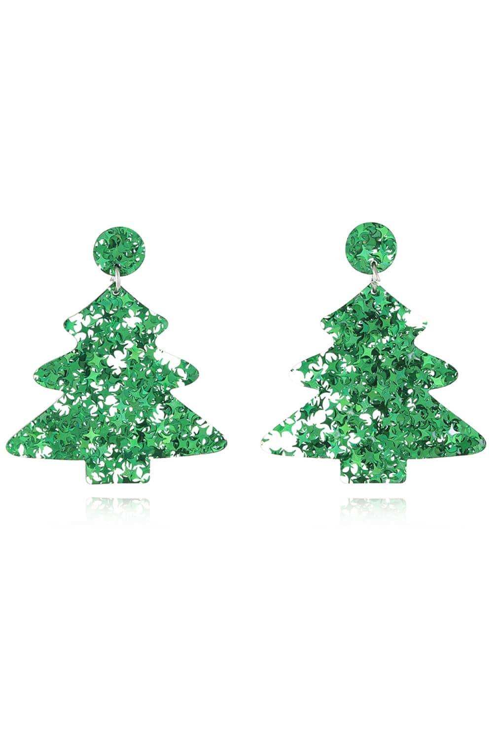 Christmas Tree Acrylic Earrings - Trendsi - Flyclothing LLC